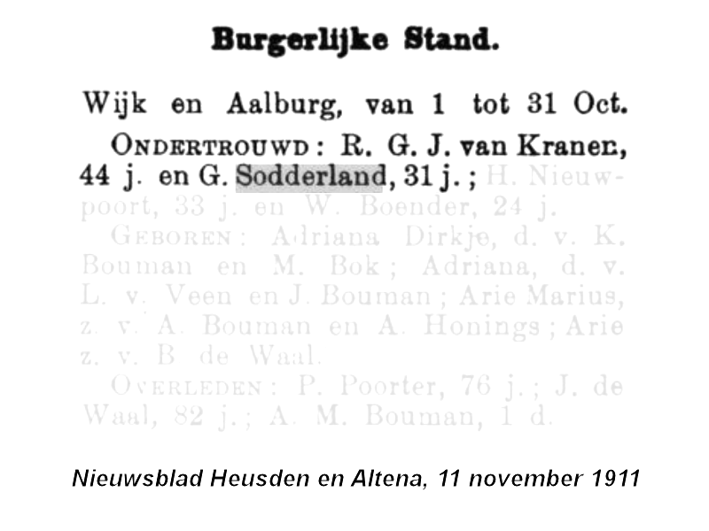 1911 BS ondtr ber RGJ v Kranen - G Sodderland